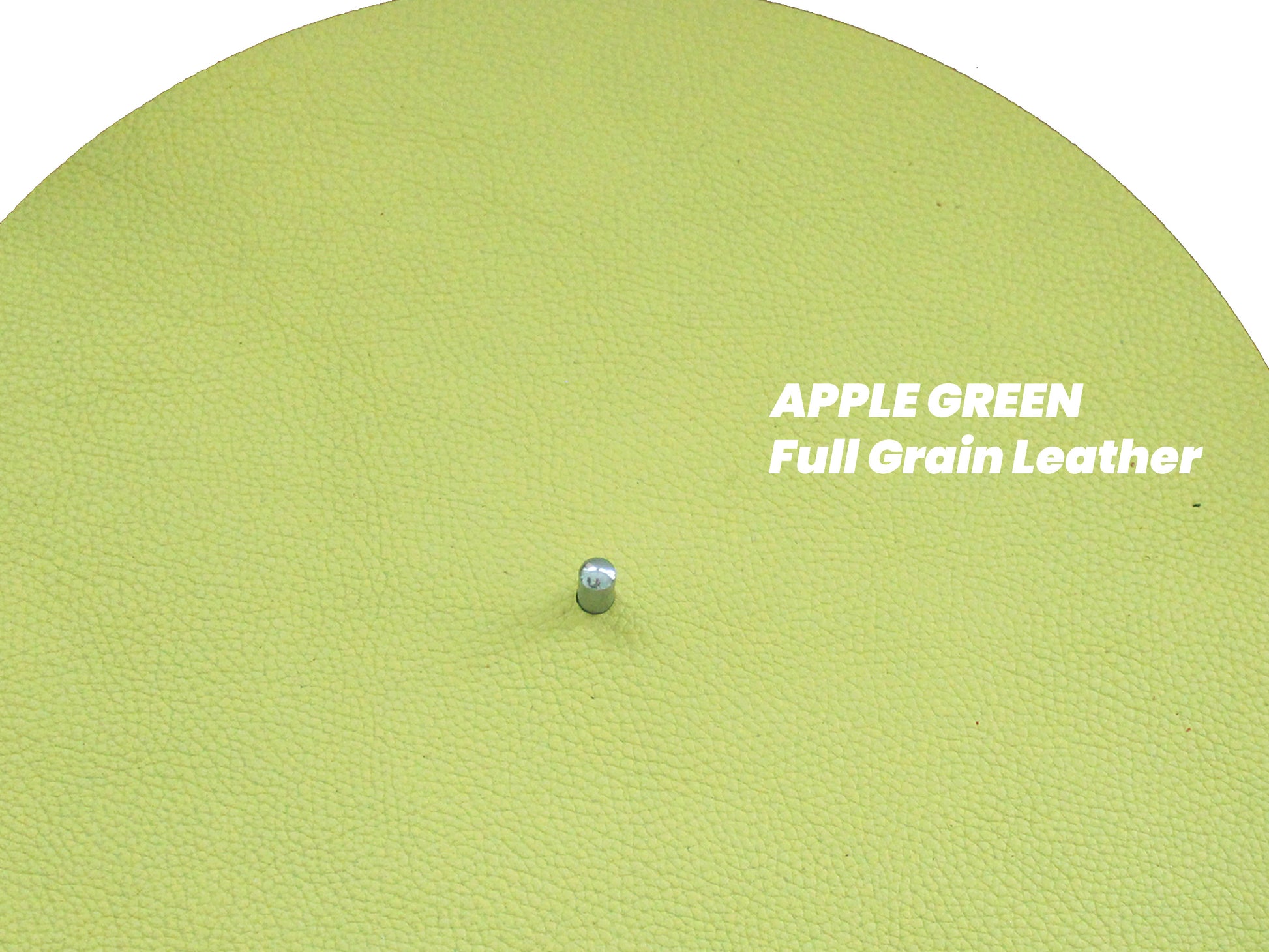 Full Grain Leather Turntable Mat, apple green