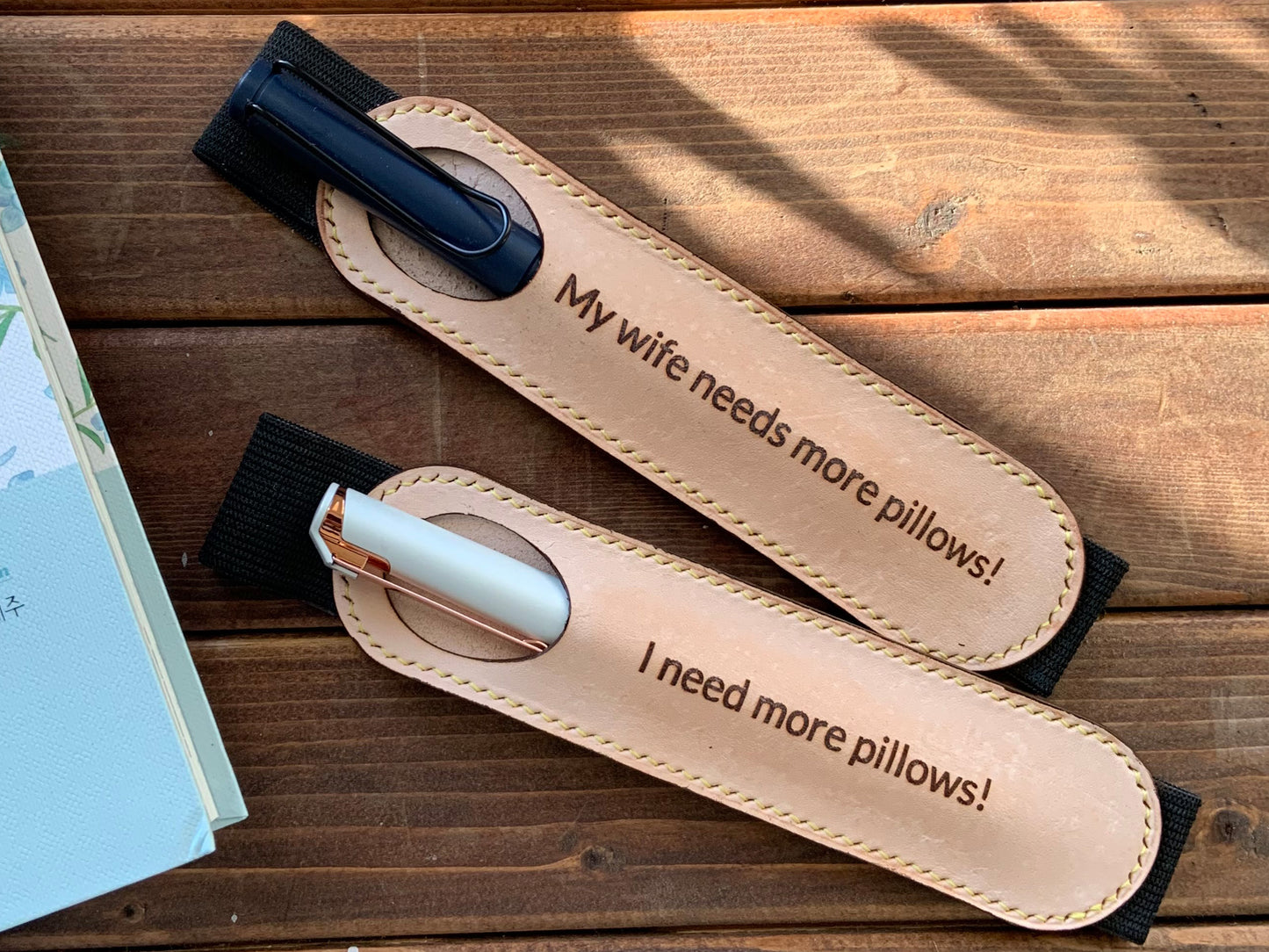 THE INSPIRE Leather Pen Sleeve Bookmark
