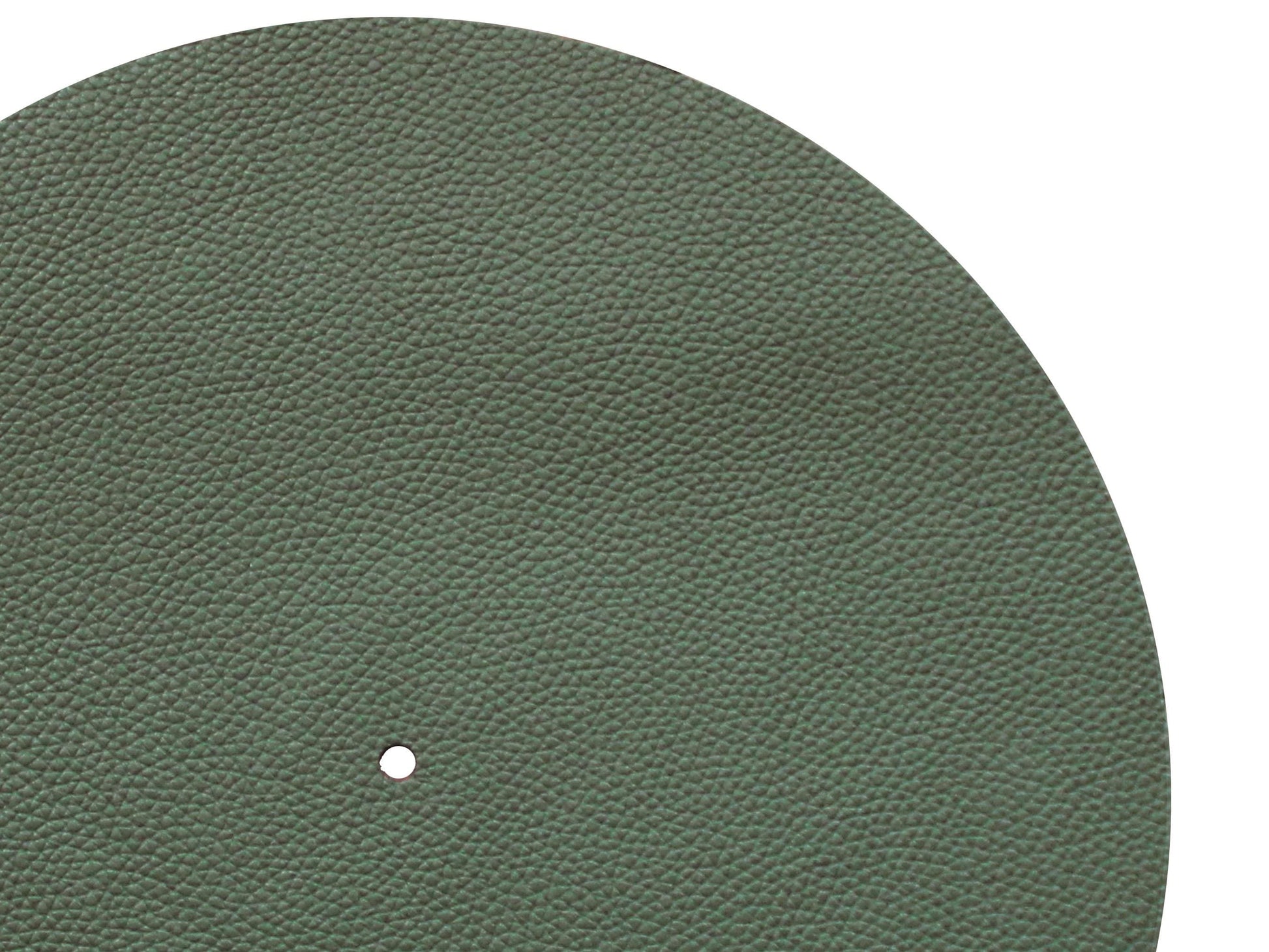 Full Grain Leather Turntable Mat, OLIVE GREEN