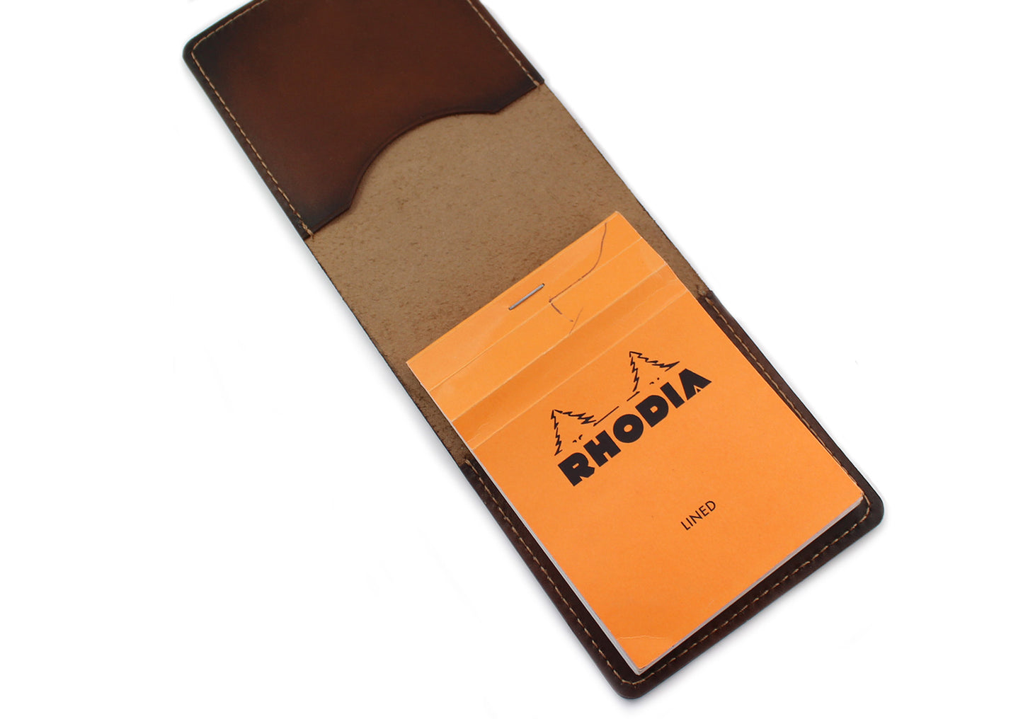 Hand Burnished Calf Italian Leather Rhodia Notebook Cover: Personalized Journal