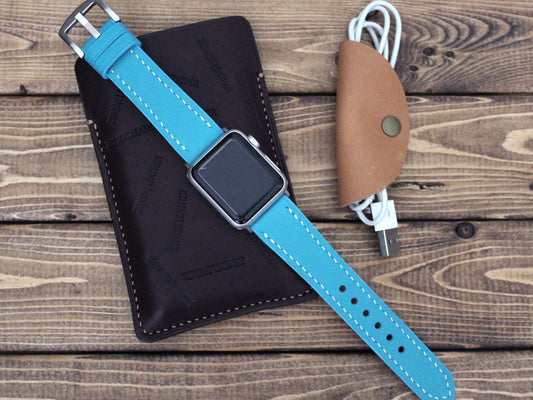 Turquoise Apple Watch strap